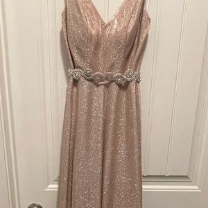 Beautiful New long Glitter Gown Size 1. SALE